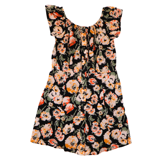 Free People Floral Button Front Dress – Black Multi | Size 4