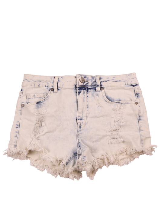 Alter’d State White Wash Distressed Cutoff Denim Shorts Size 27