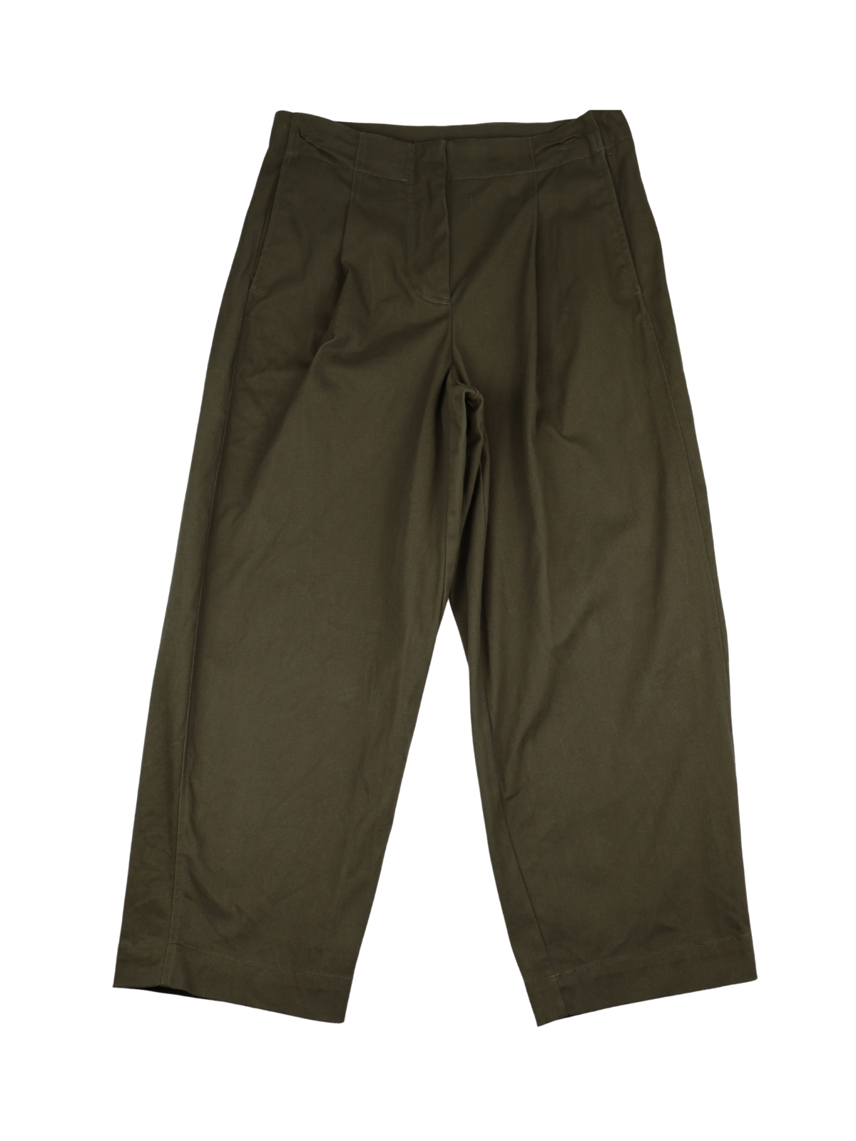 Halogen Green Pleated Barrel Leg Trousers Size Small
