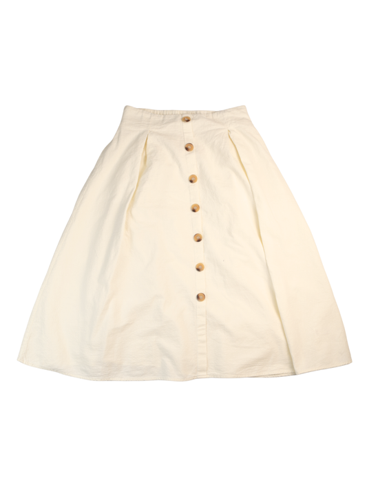 Love + Harmony Cream Button Front Skirt – Timeless Neutral Essential (Size Small)