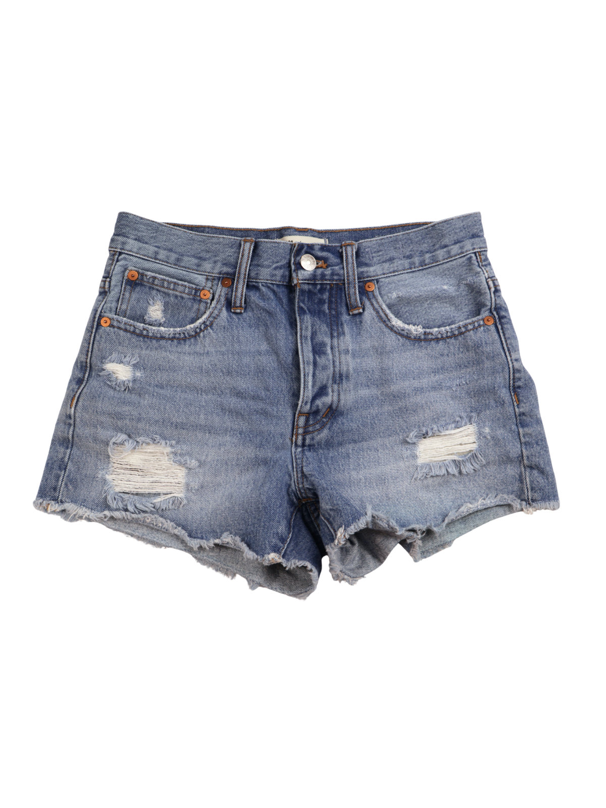 Madewell Distressed Denim Cutoff Shorts – Medium Wash | Size 23