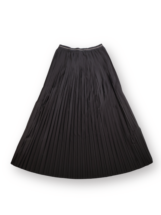 Aerie Pleated Midi Skirt – Black | Size Medium