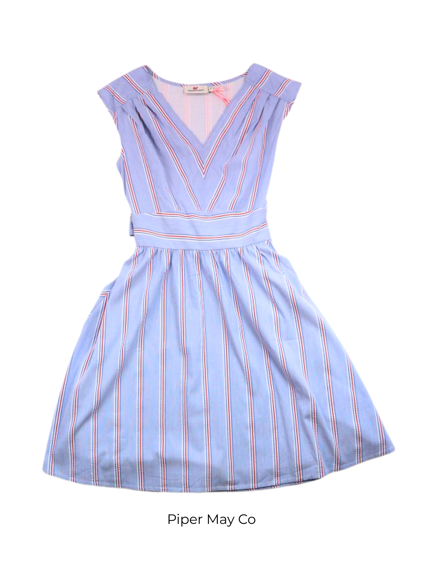 Vineyard Vines Blue Striped Fit & Flare Dress (NWT) – Size Small