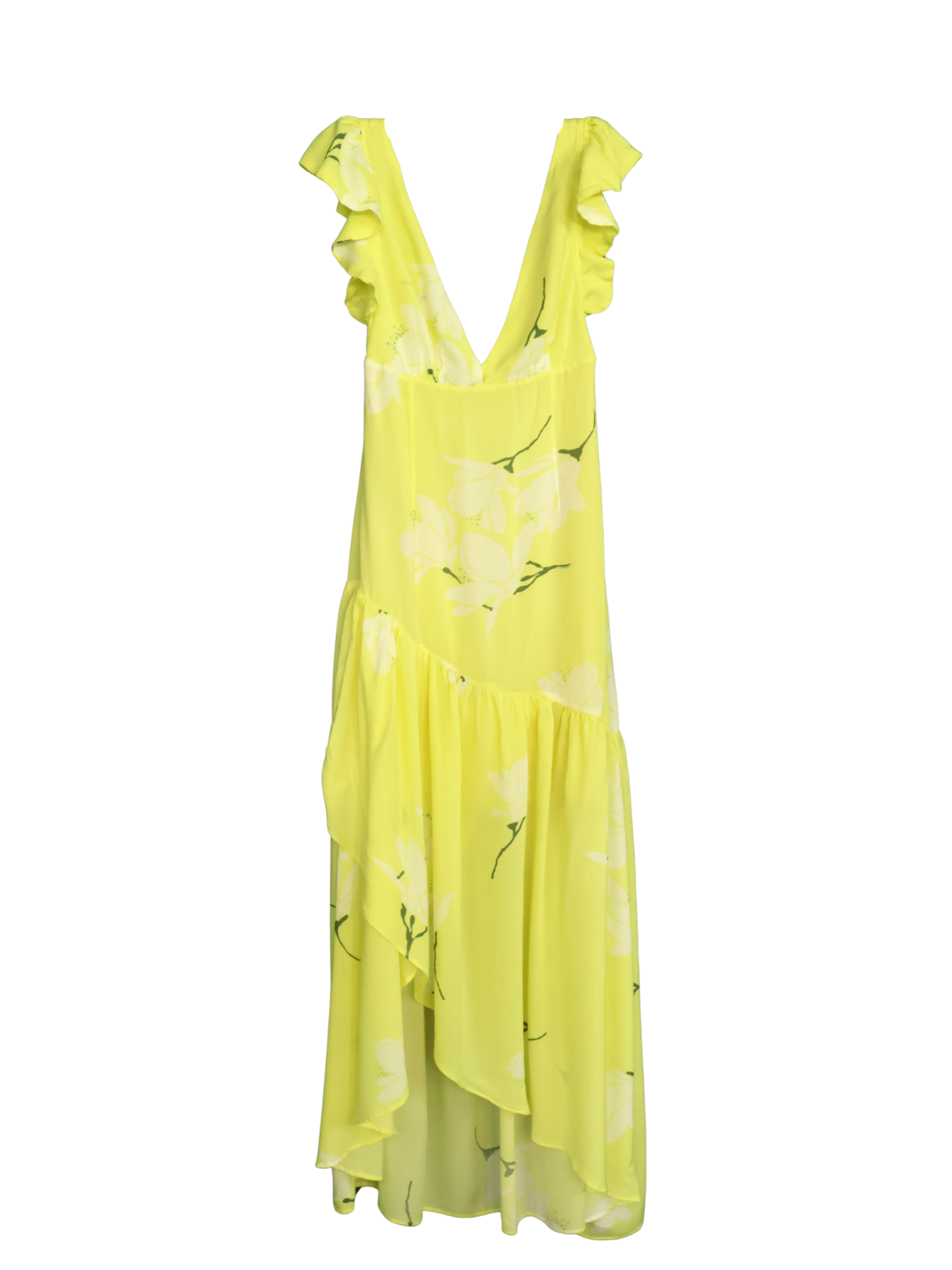 Free People She’s A Waterfall Yellow Floral Maxi Dress Size 0