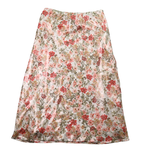 WAYF Floral Shimmer Midi Skirt – Size Medium