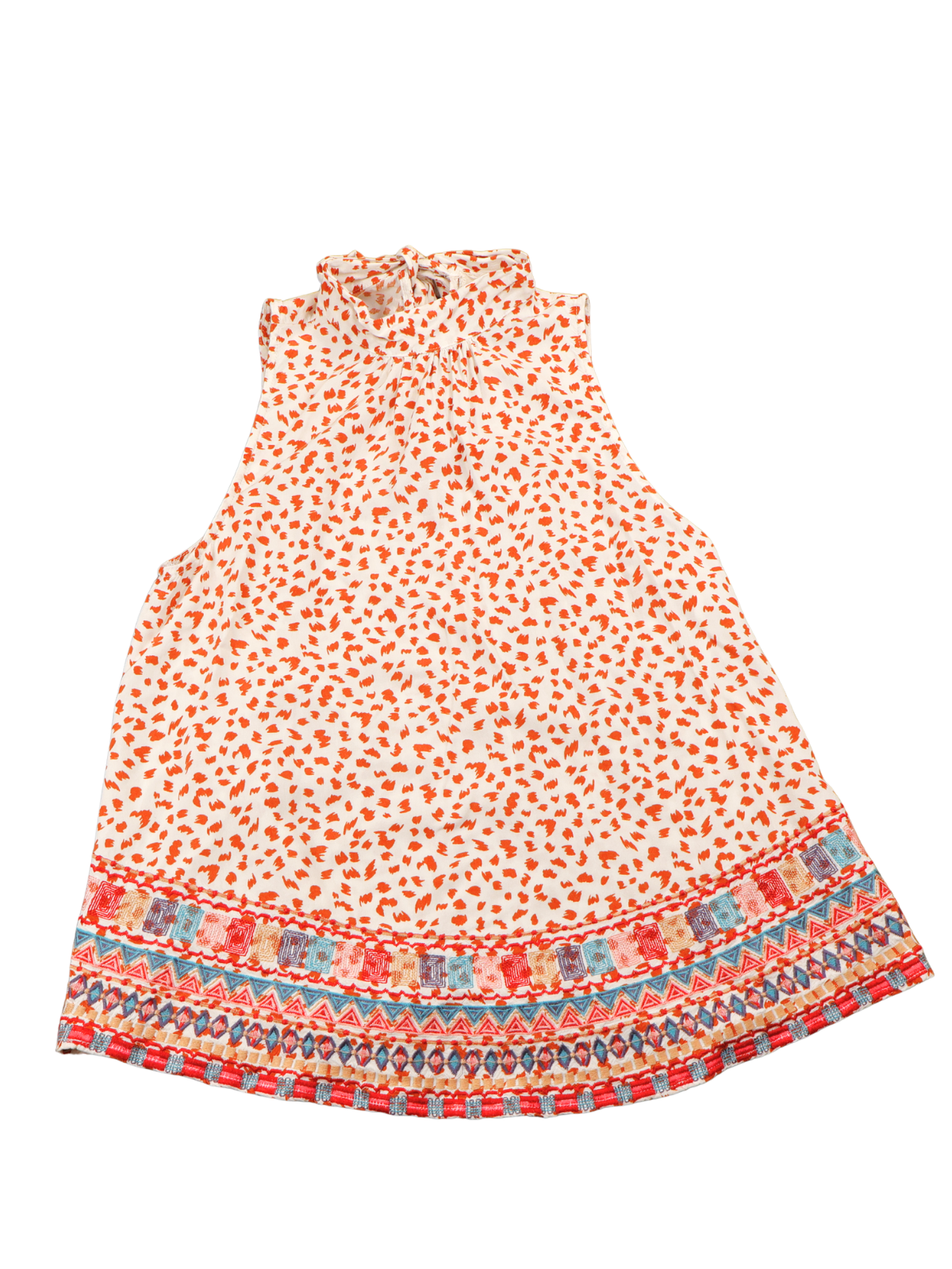 Savanna Jane Embroidered Halter Boho Top Small