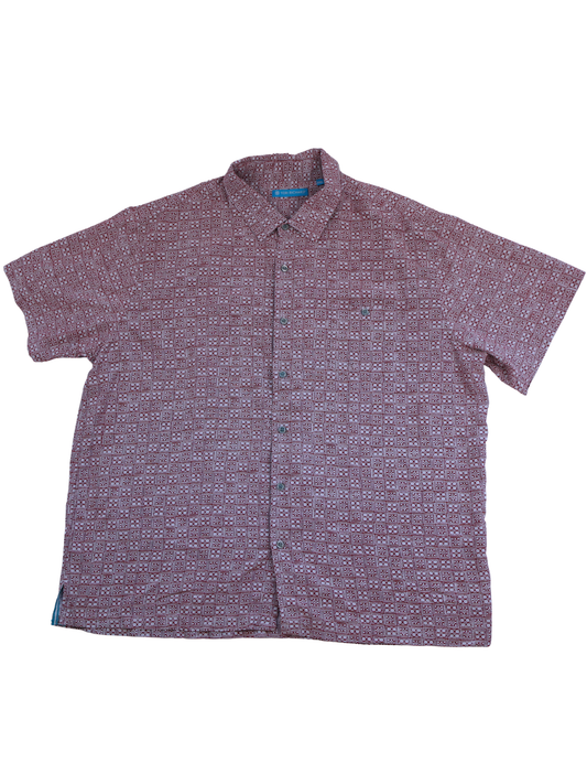 TORI RICHARD 2XL Geometric Button-Up Shirt – Elevated Casual, Statement Print