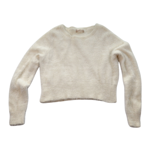 Alter’d State Fuzzy Knit Sweater | Soft Ivory | Size Medium