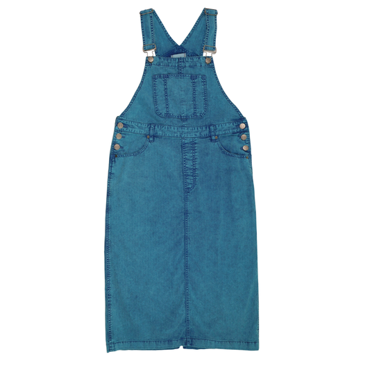 BDG Denim Overall Midi Dress – Vintage Wash Utility Style | Size M