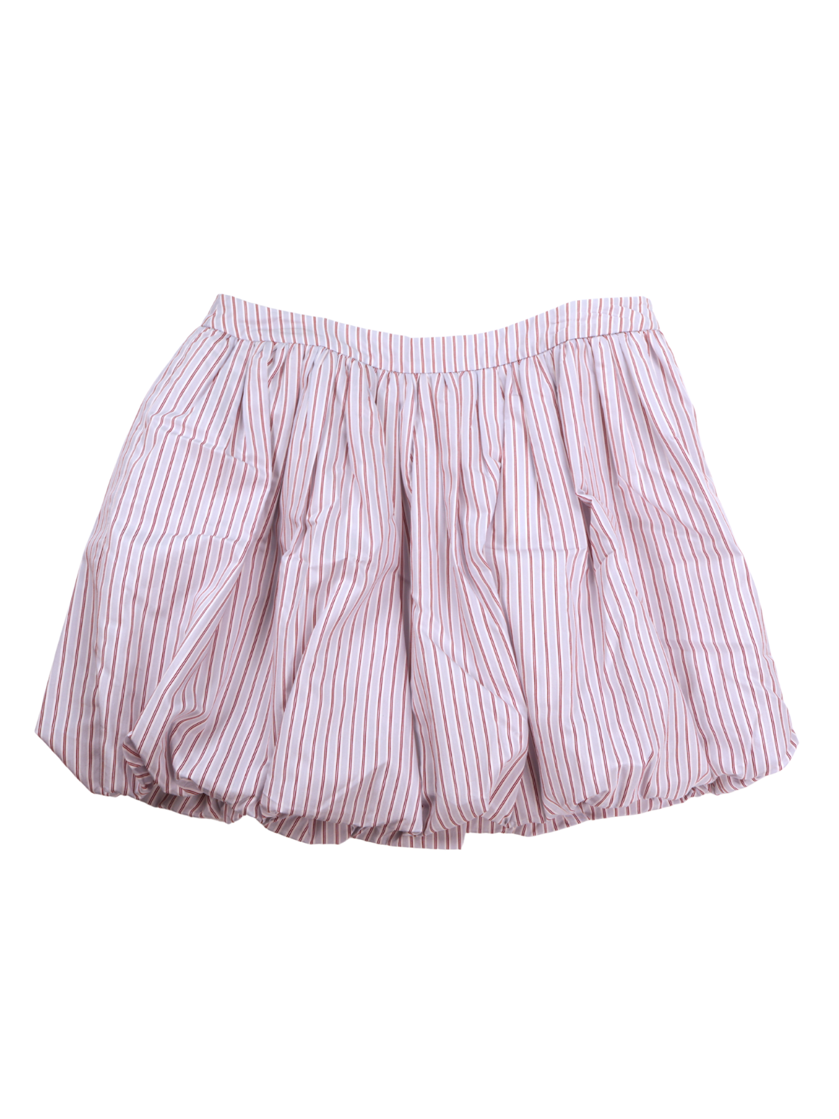 WAYF Striped Bubble Hem Mini Skirt – NWT Summer Statement Piece (Size Medium)