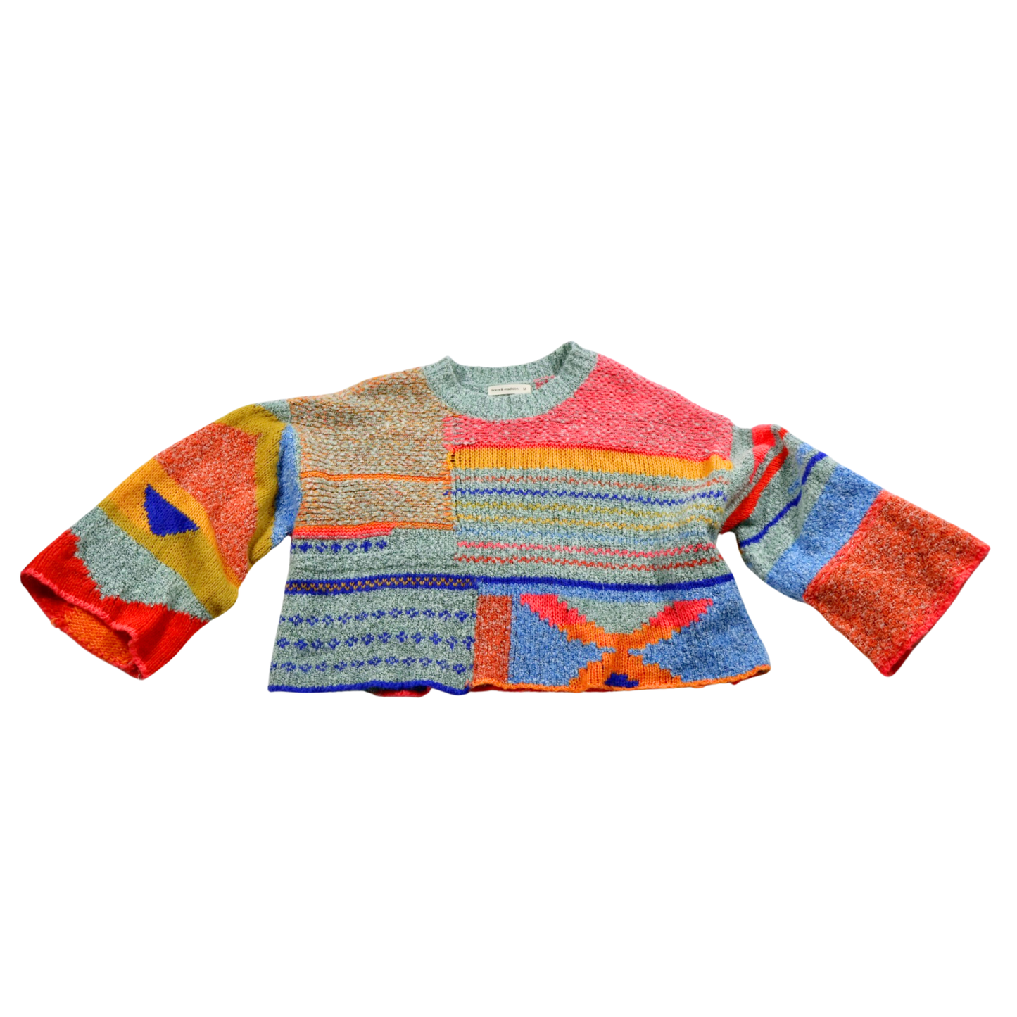 Moon &amp; Madison Abstract Colorblock Sweater – Size Medium