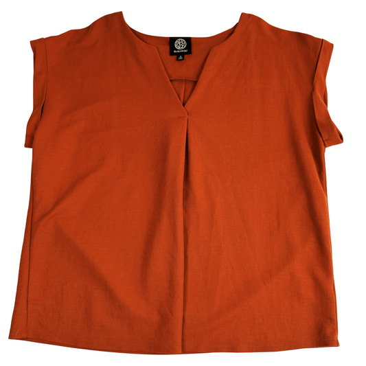 Bobeau Rust V-Neck Blouse – Size Small