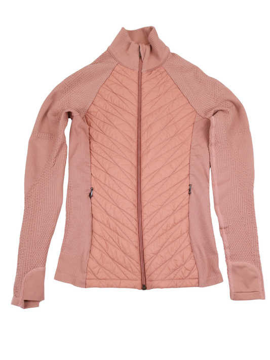 Athleta Flurry Force Pink Quilted Hybrid Athletic Jacket XS