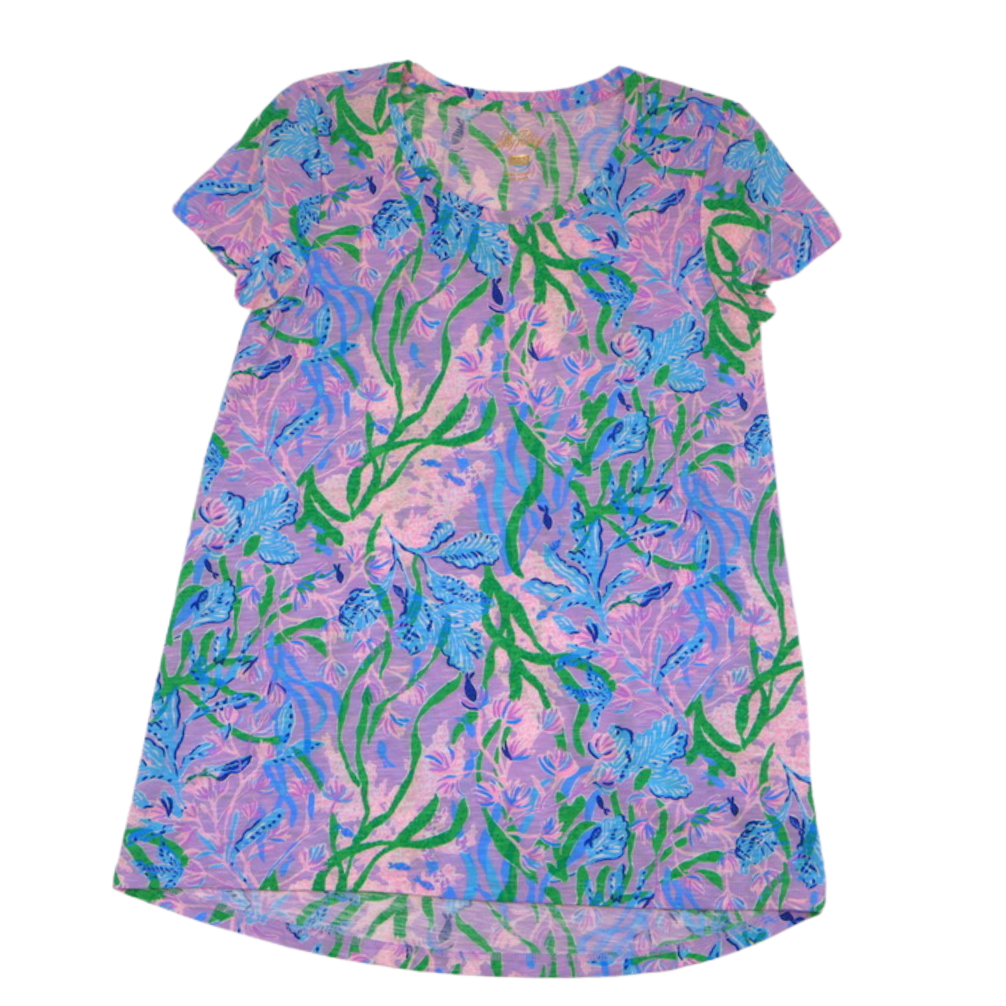 Lilly Pulitzer Floral Print Top – Pink Blue Tropical | Size XXS