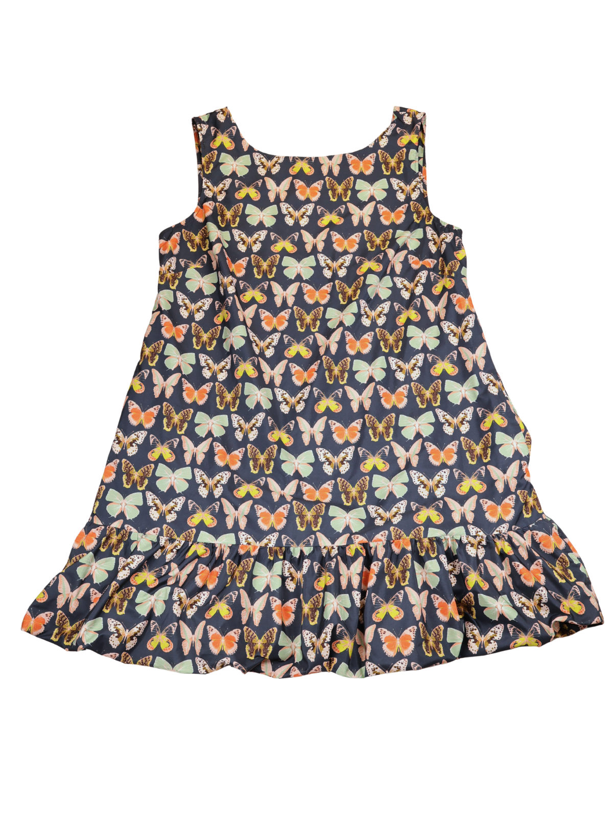Maeve Anthropologie Butterfly Print Balloon Hem Dress Size 12