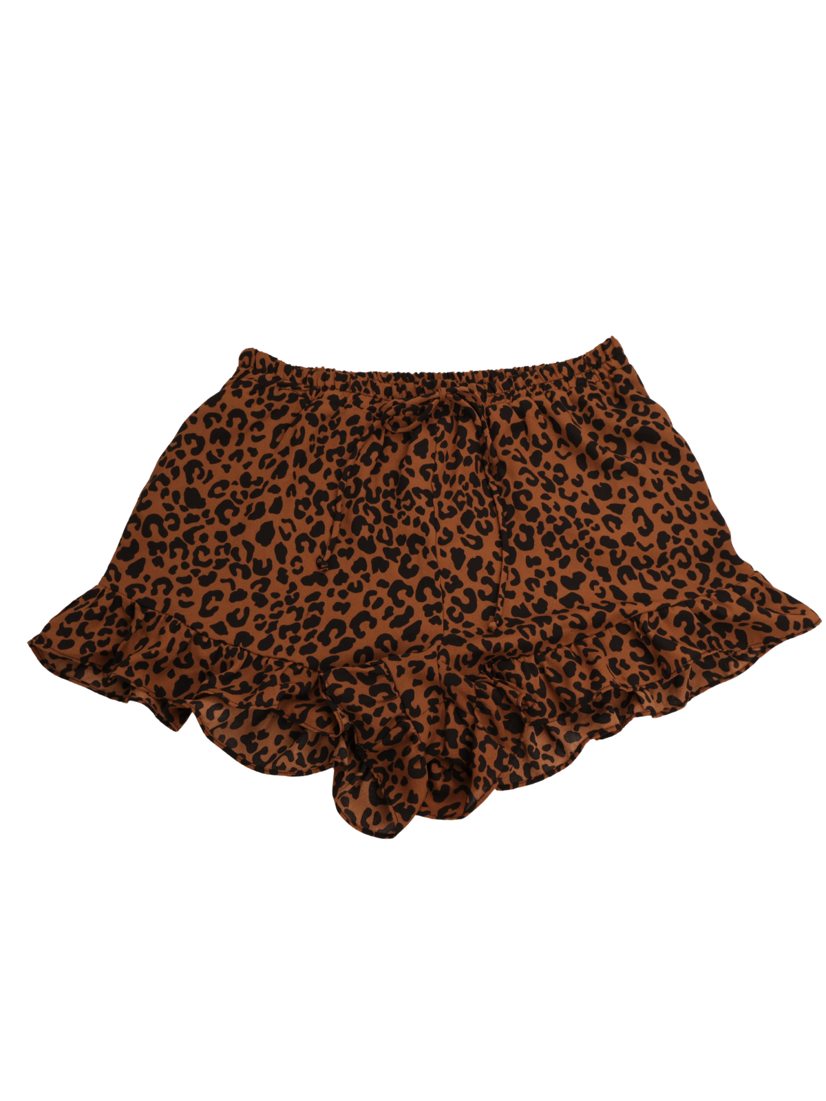 Sienna Sky Leopard Print Ruffle Shorts – Flowy High Rise Size Small