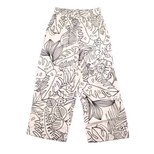Christian Siriano Tropical Print Wide Leg Pants Size Medium