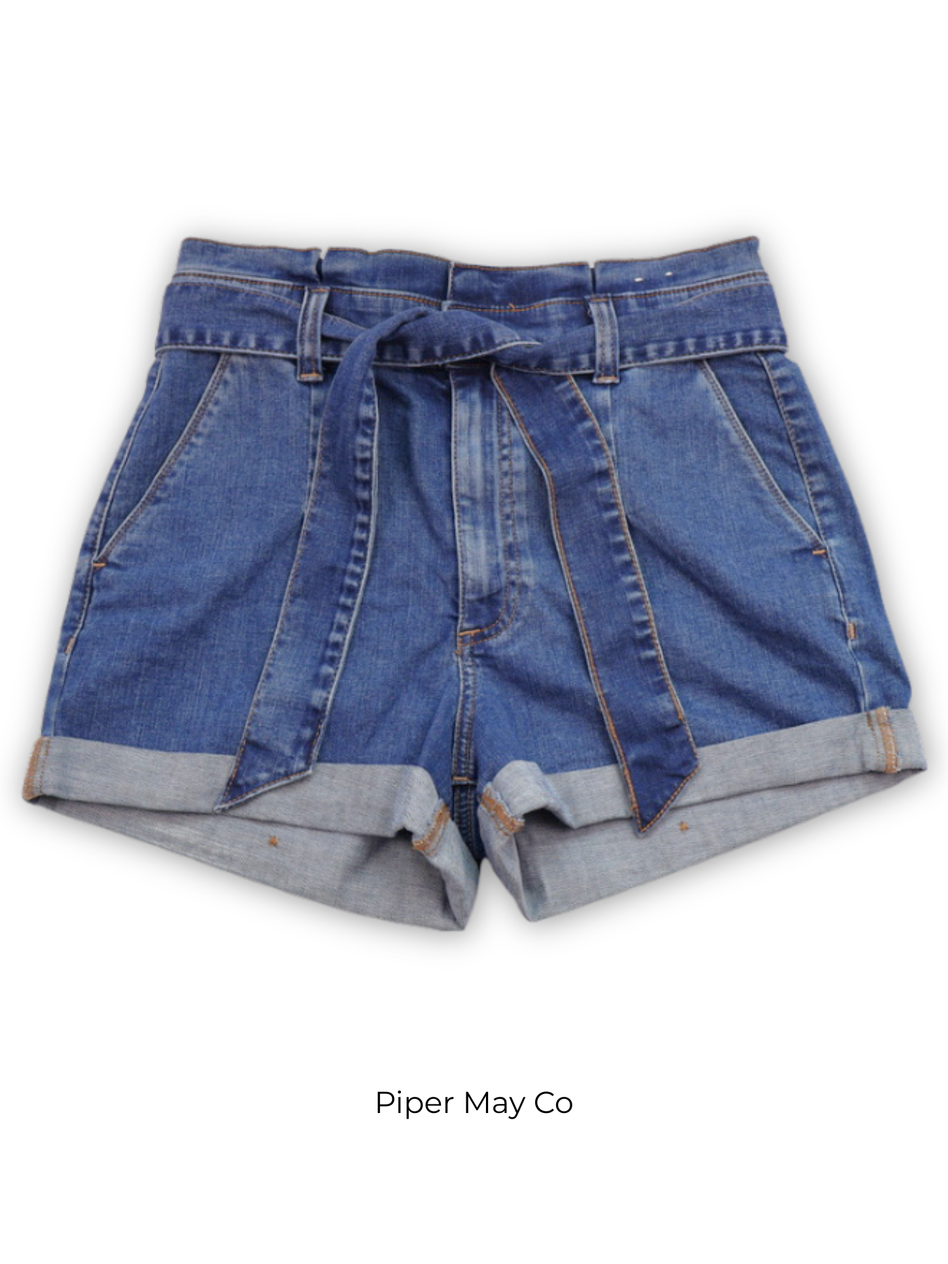 Express Super High Rise Denim Paperbag Shorts – Effortless Chic Staple (Size 6)