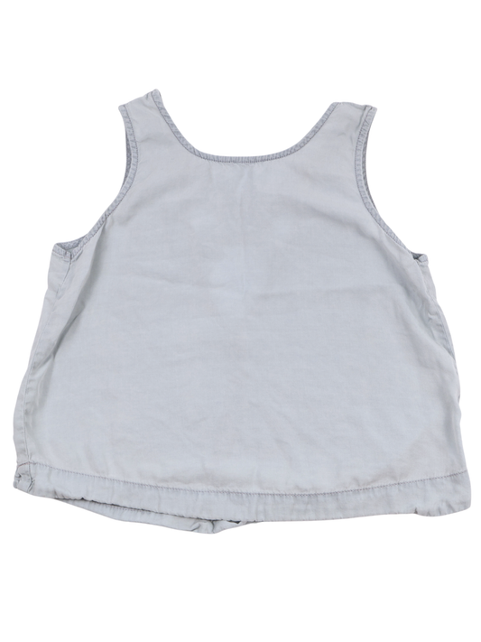 Life in Progress Light Blue Minimal Tank Blouse – Soft Everyday Essential (Size XS)