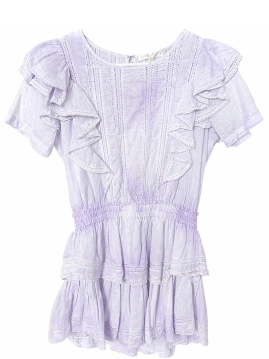 LoveShackFancy Lavender Ruffle Tiered Dress Small | Cottagecore Romantic