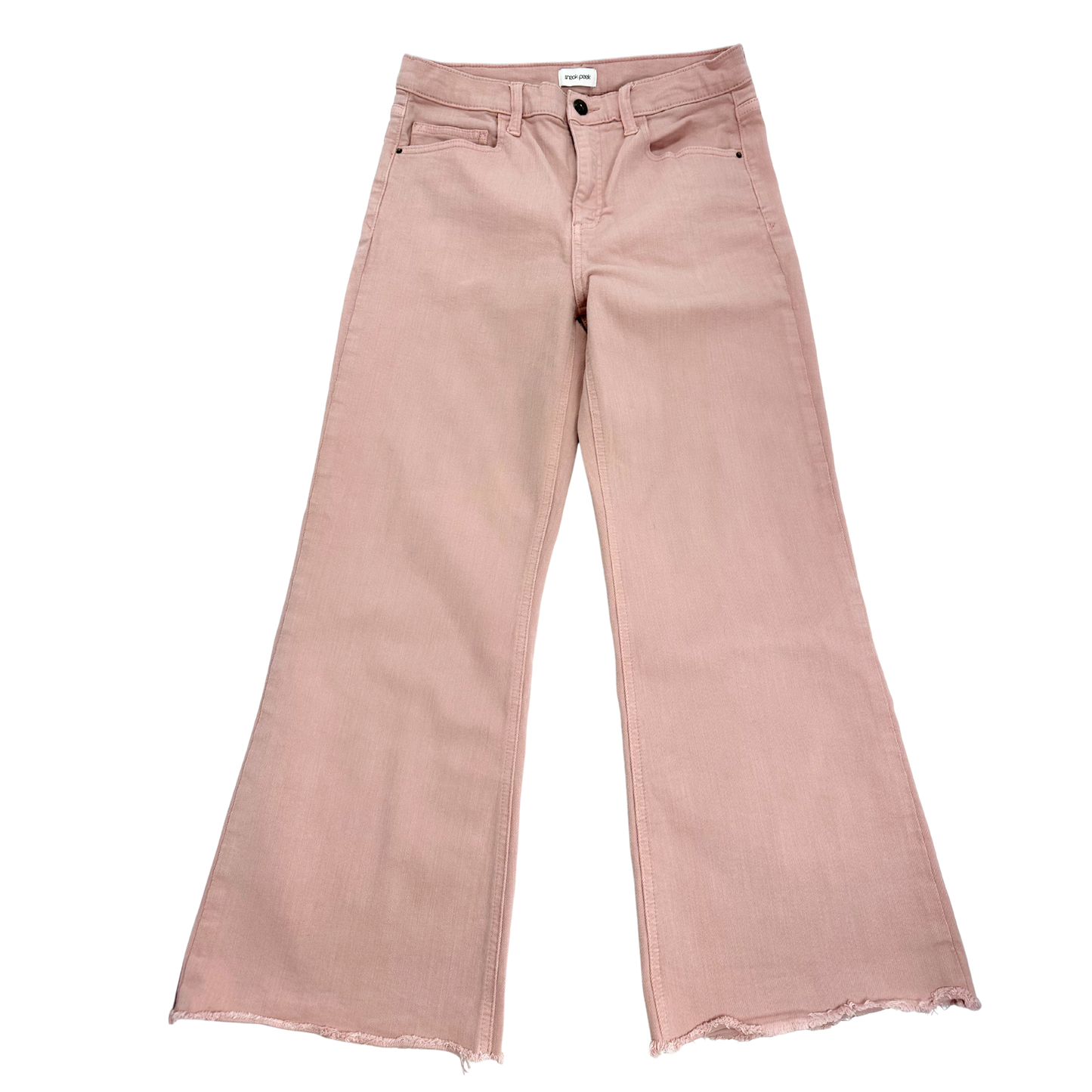 Sneak Peek Dusty Pink Cropped Wide Leg Jeans – Size 9