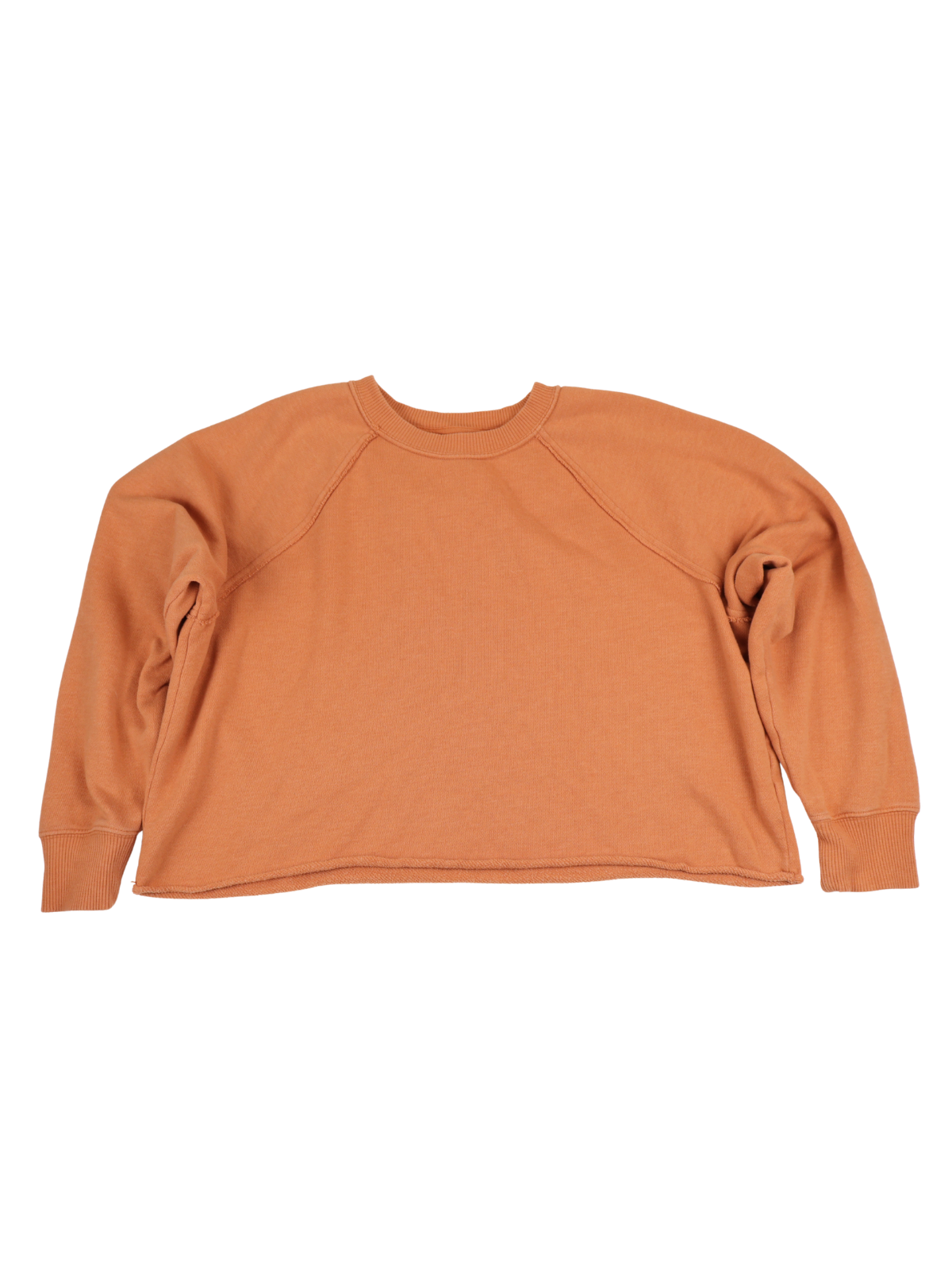 Aerie Burnt Orange Cropped Sweatshirt Oversized Pullover Size Medium