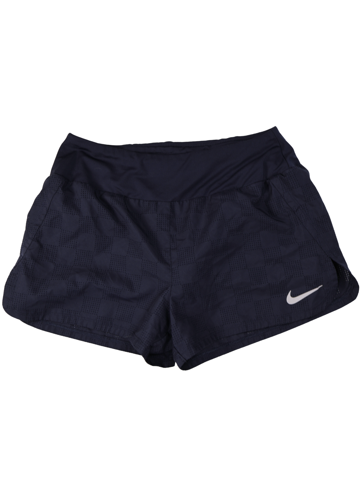Nike Dri-FIT Running Shorts Women's Small Navy Perforated Athletic Lined Workout