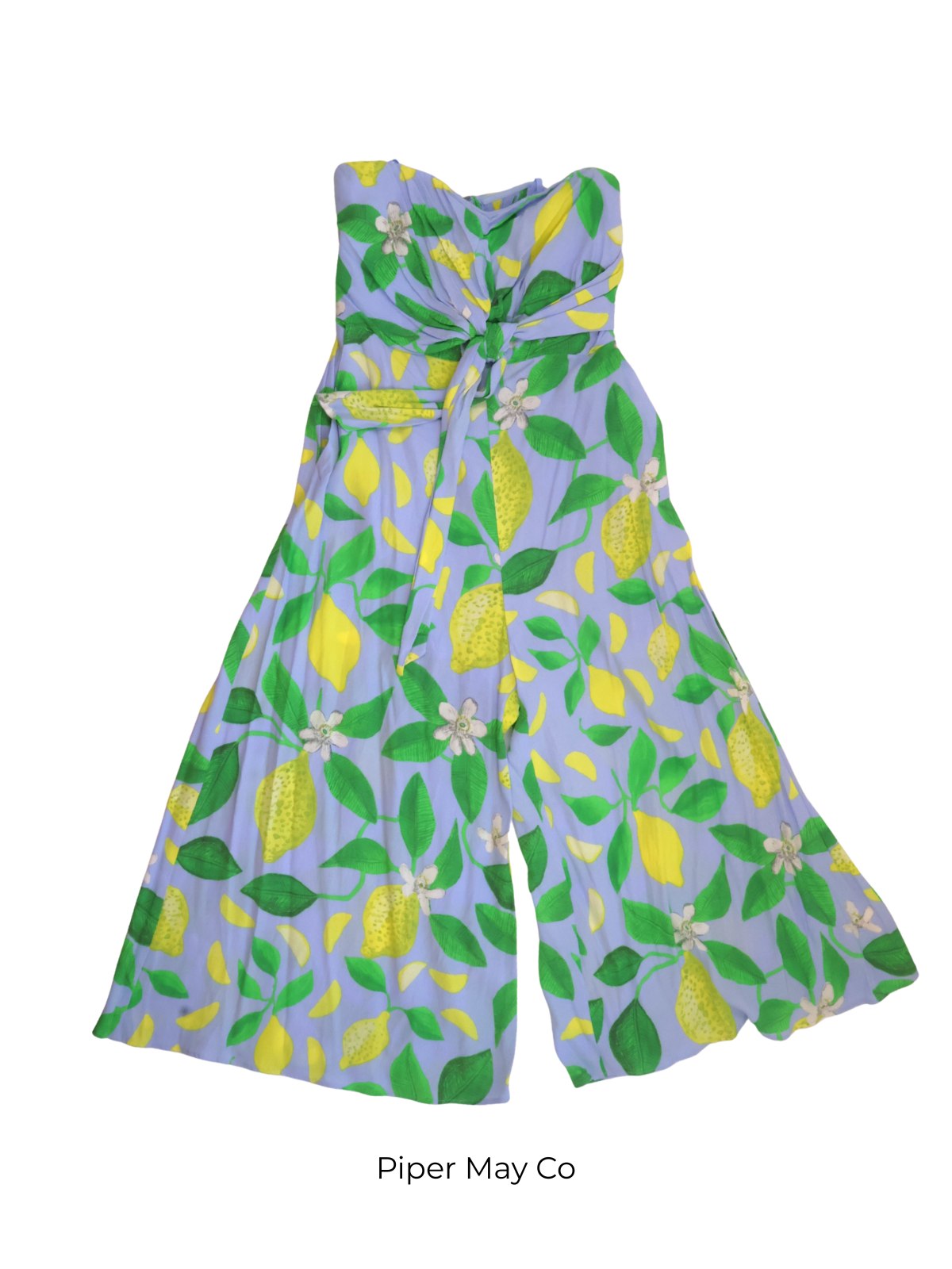 Maeve Strapless Lemon Print Romper – Effortless Statement Piece | Size 0
