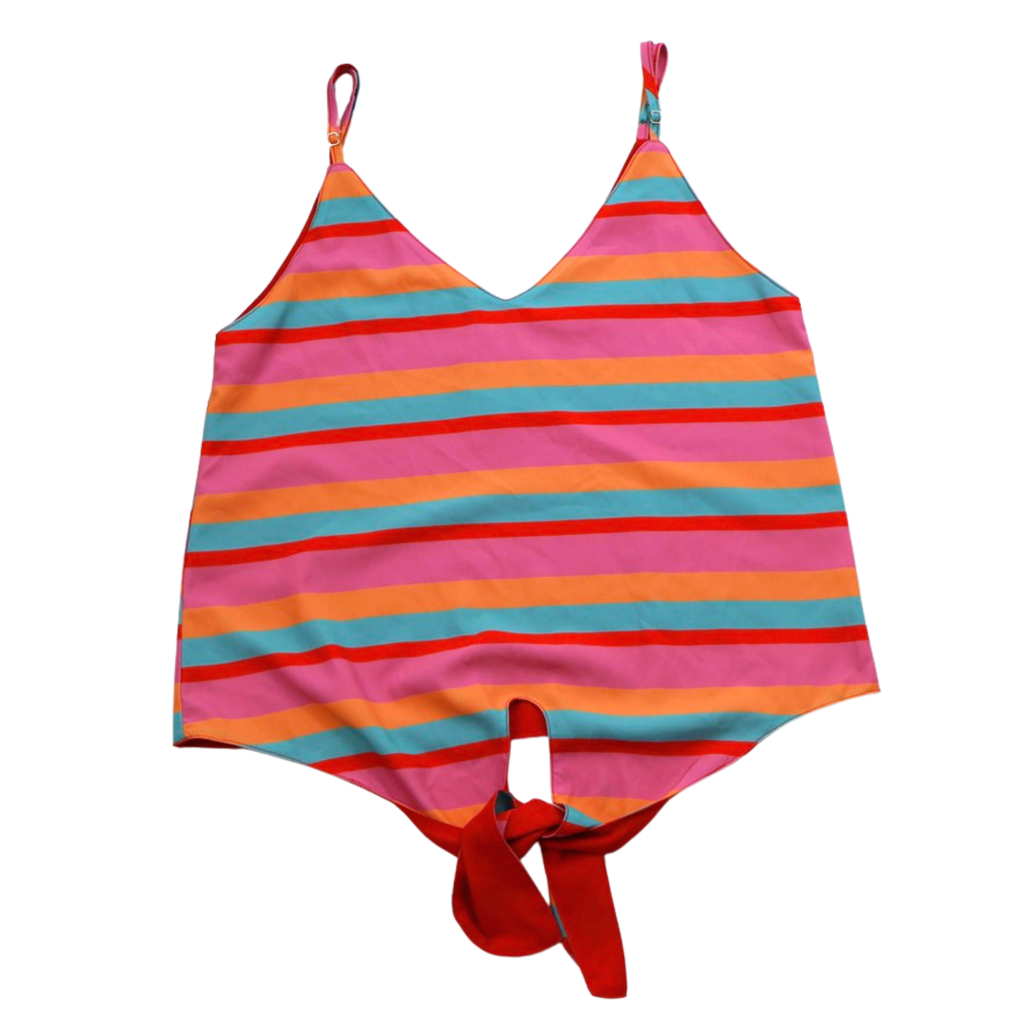 Chloe Oliver Striped Tie Front Camisole Tank Top XS