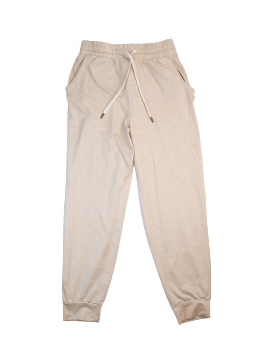 Feat Roam Joggers – Heathered Oatmilk | Elevated Neutral Lounge Pant | Size Small