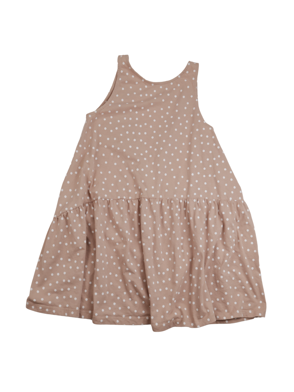 ASOS Design Tan Polka Dot Babydoll Dress – Flowy Mini | Size Medium
