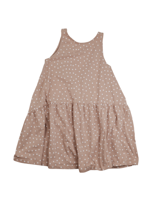 ASOS Design Tan Polka Dot Babydoll Dress – Flowy Mini | Size Medium