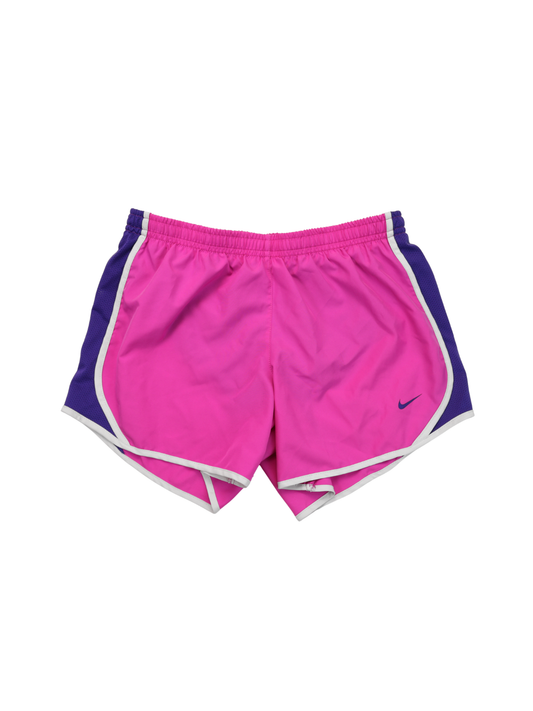 Nike Girls Dri-FIT Athletic Shorts Size Large | Pink Purple Running Shorts