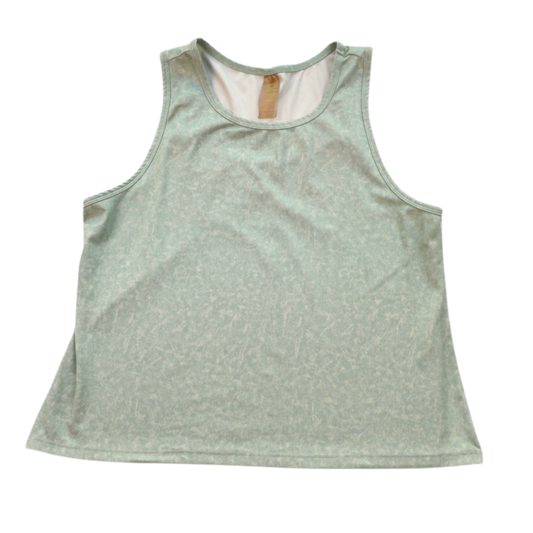 Balance Collection Soft Sage Performance Tank | Open Back Athletic Top | Size Medium