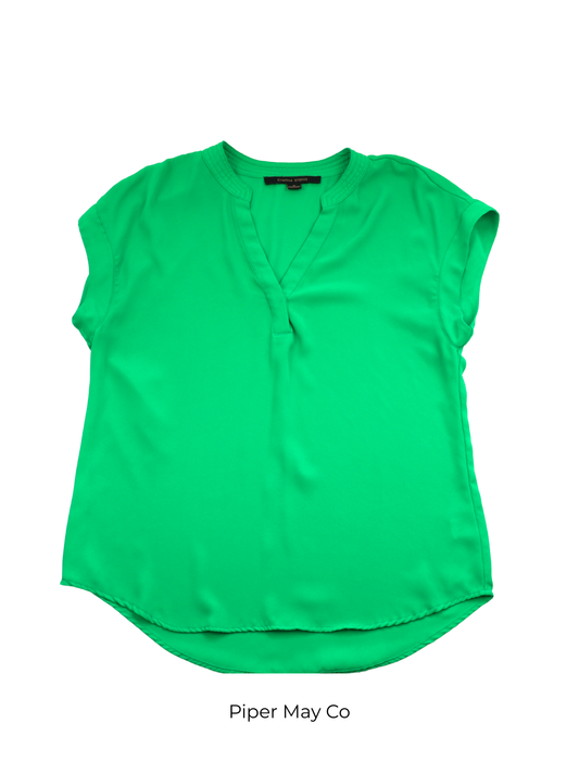 Cynthia Steffe Bright Green Blouse | Effortless Statement Essential