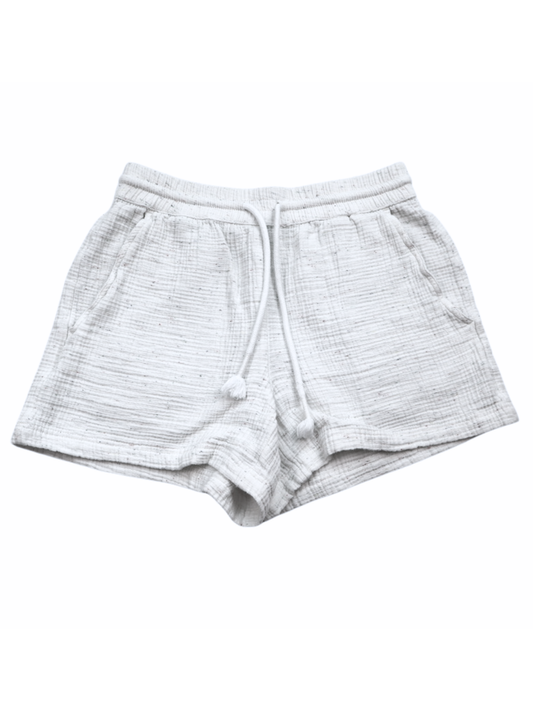 Lou & Grey Textured Lounge Shorts – Effortless Everyday Luxury | Size Small
