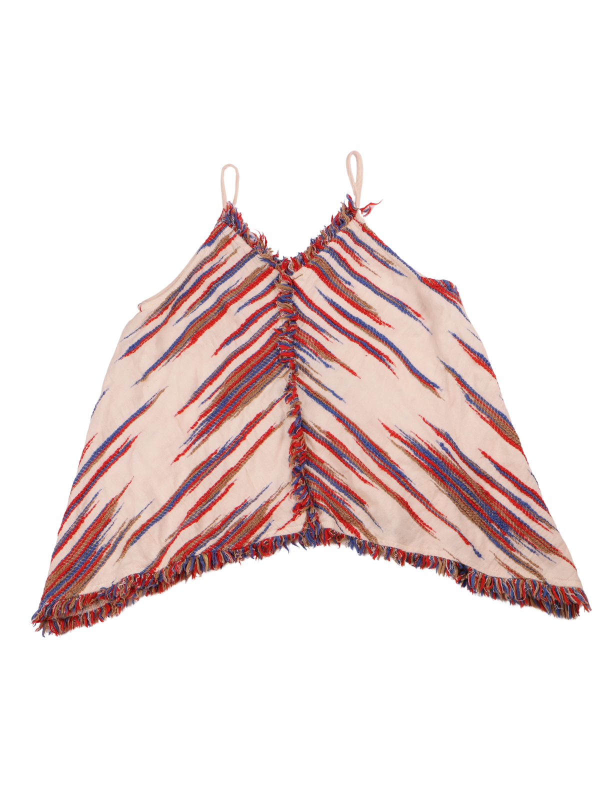 THML Fringe Chevron Swing Tank Top Size Small Boho Statement Top