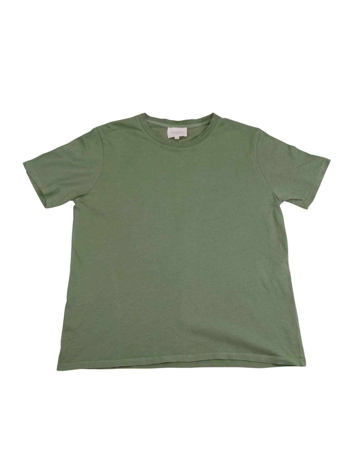 Sézane Essential Green Tee Size S | French Minimalist Cotton Top | Elevated Basic