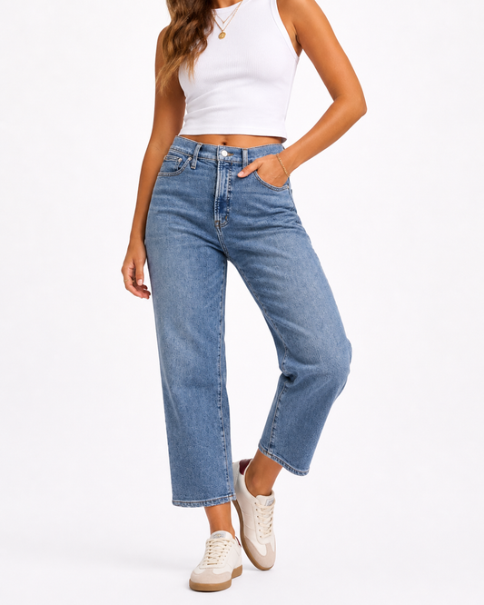 Madewell High-Rise Straight-Leg Jeans – Classic Medium Wash (Size 29)