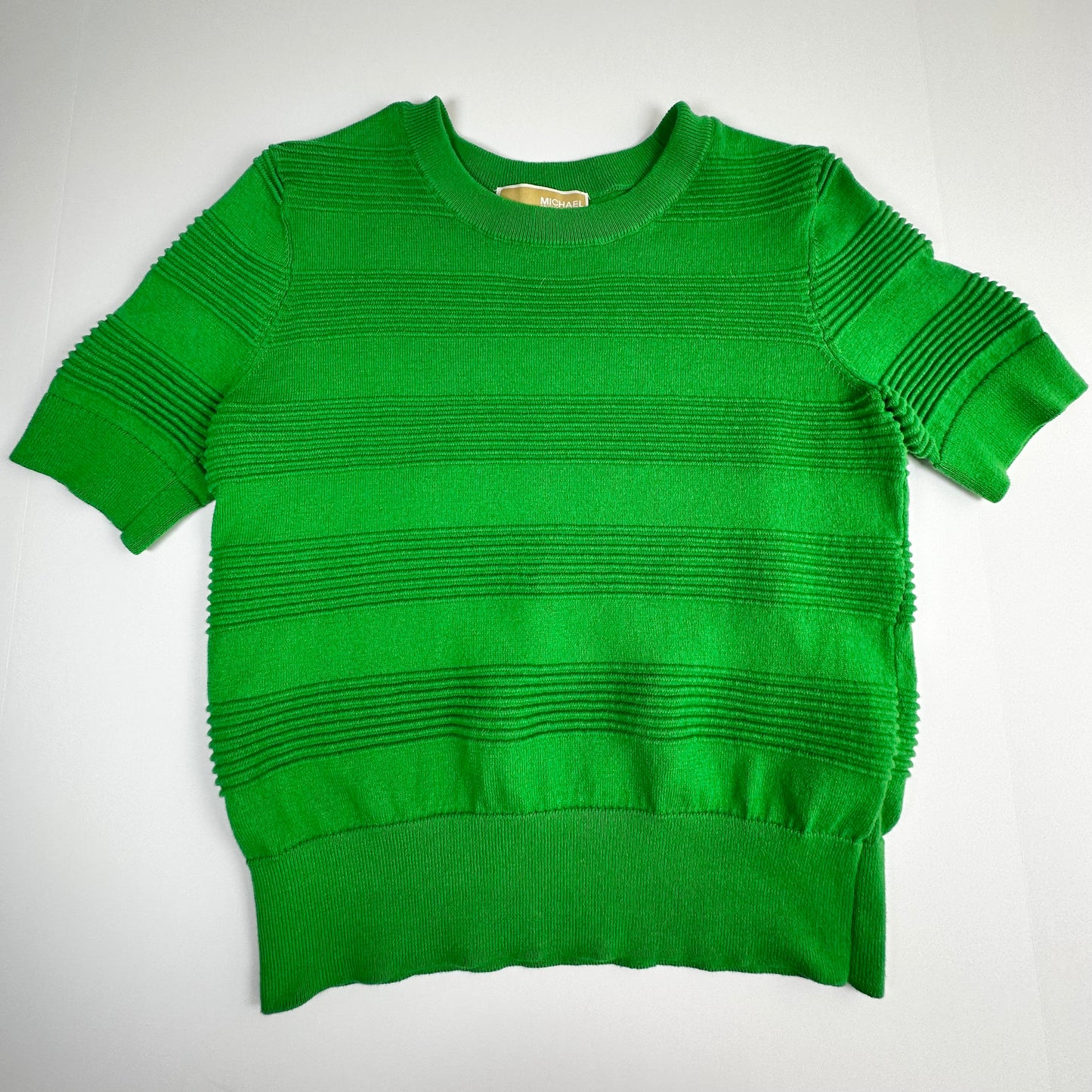 Michael Kors Ribbed Knit Short Sleeve Sweater – Size Medium