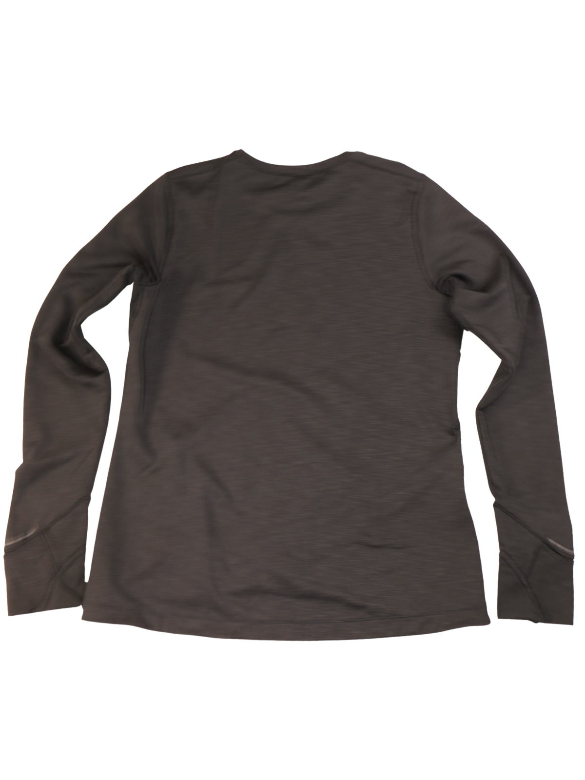 Athleta Black Long Sleeve Running Top Medium Thumbholes Zip Pocket Activewear