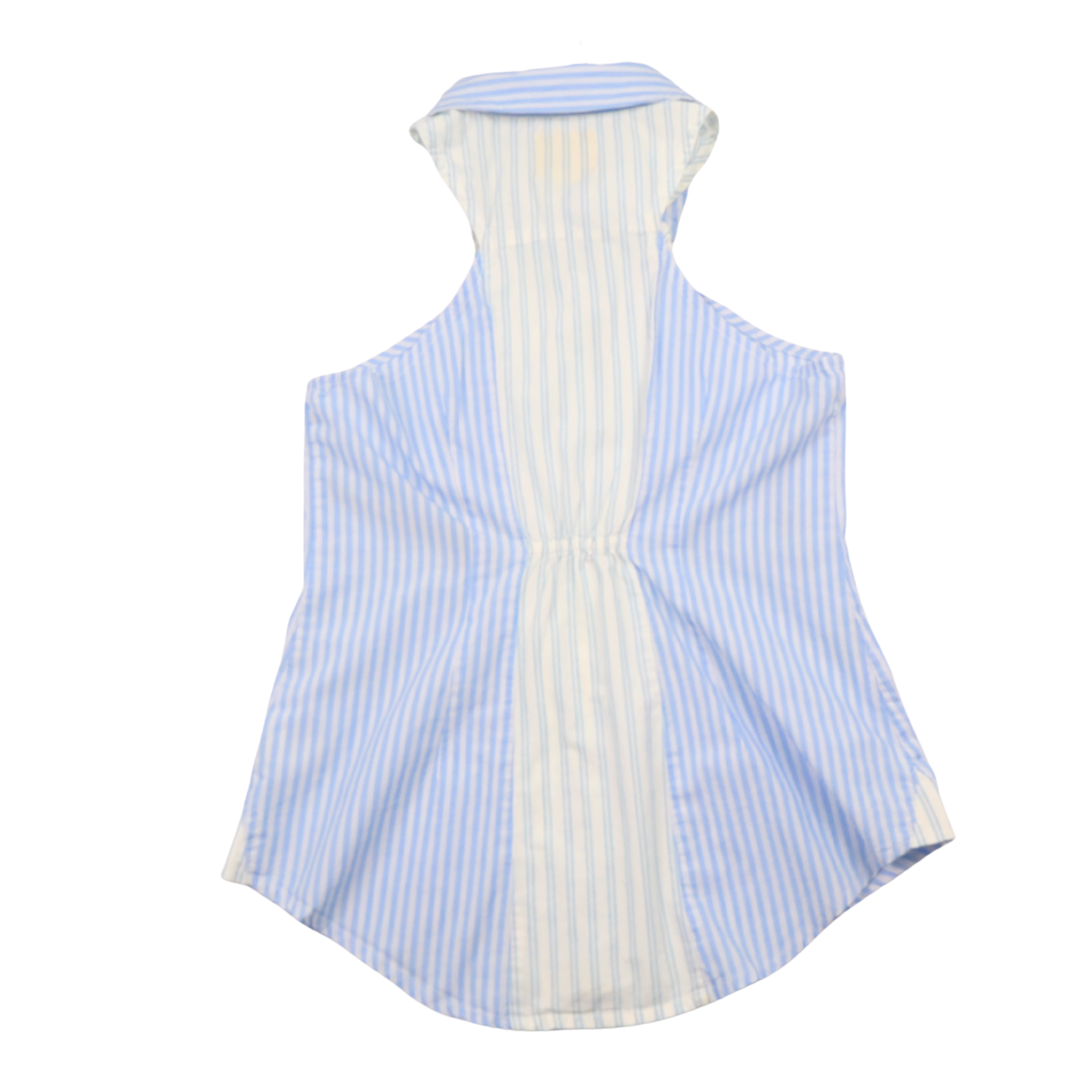 Maeve Striped Button Front Blouse Size 2 | Blue White Statement Top