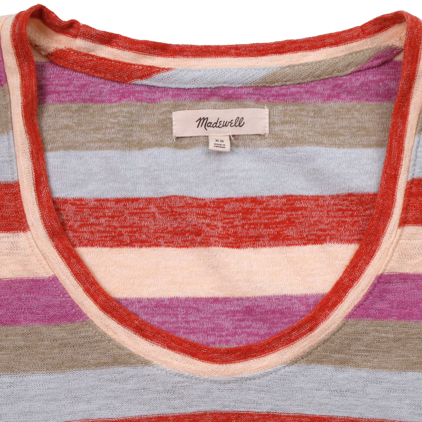 Madewell Striped Scoop Neck Tee – Size XS