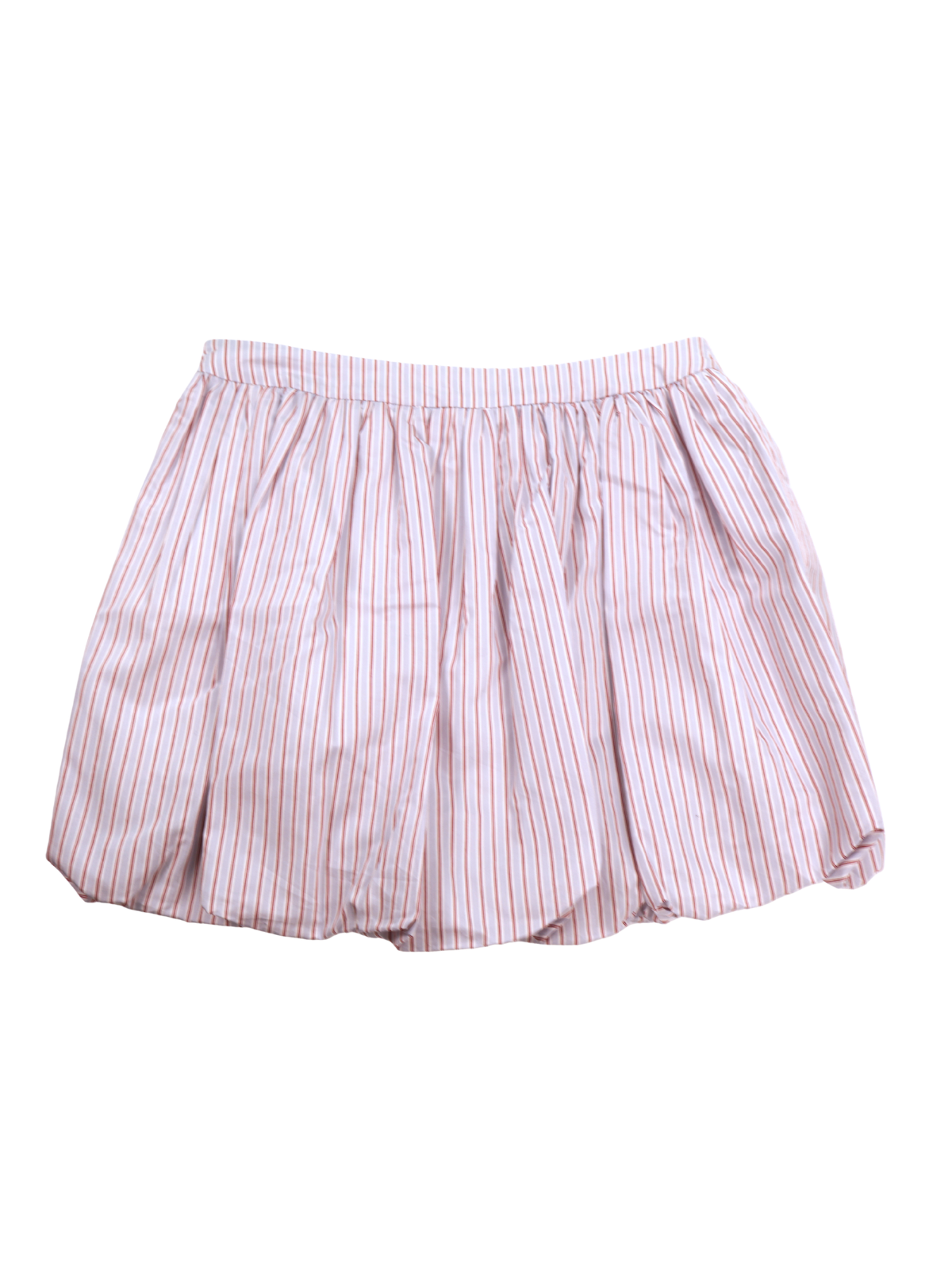 WAYF Striped Bubble Hem Mini Skirt – NWT Summer Statement Piece (Size Medium)