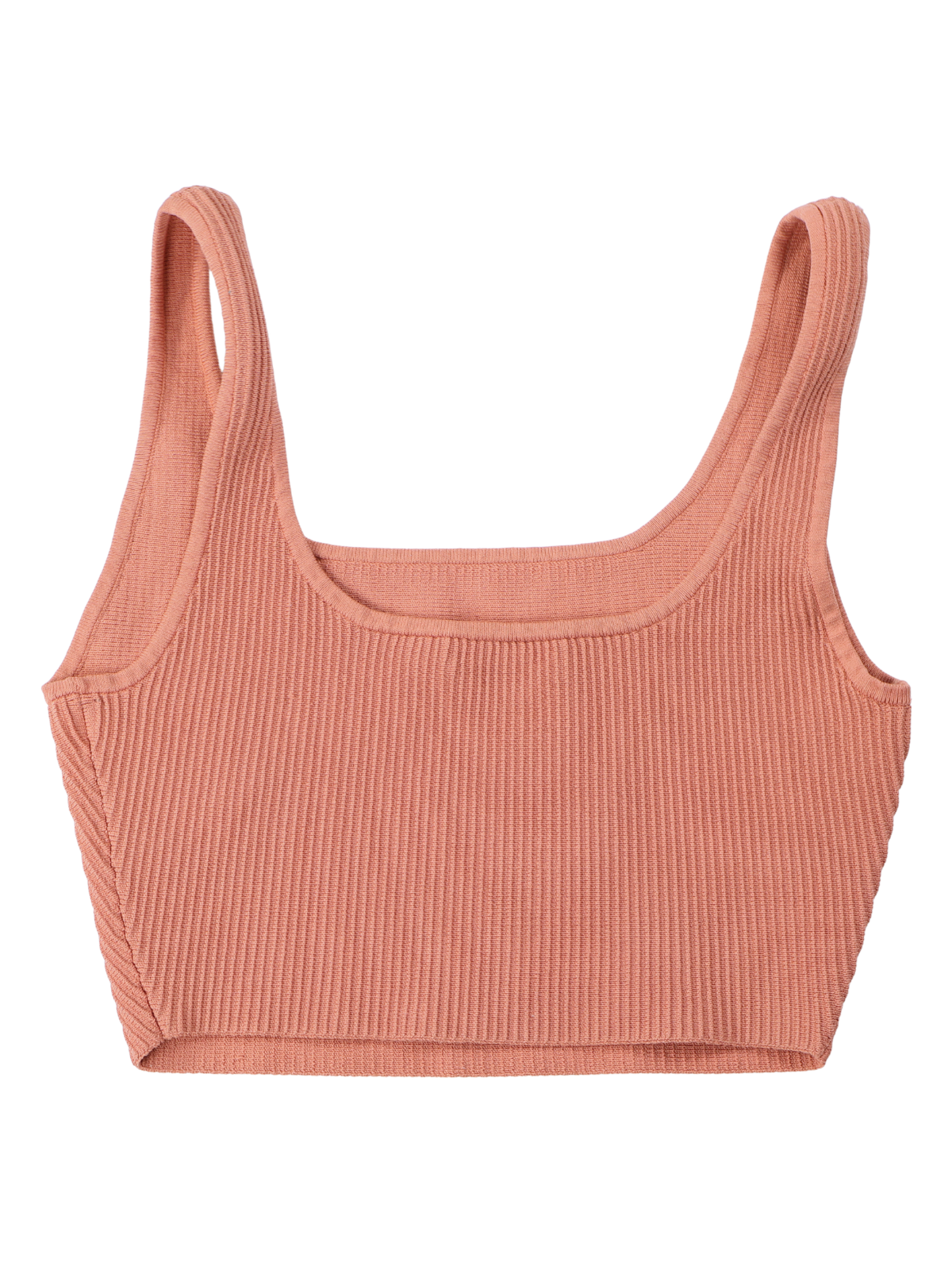 Babaton Aritzia Sculpt Knit Cropped Tank Top Small Peach Ribbed Minimalist