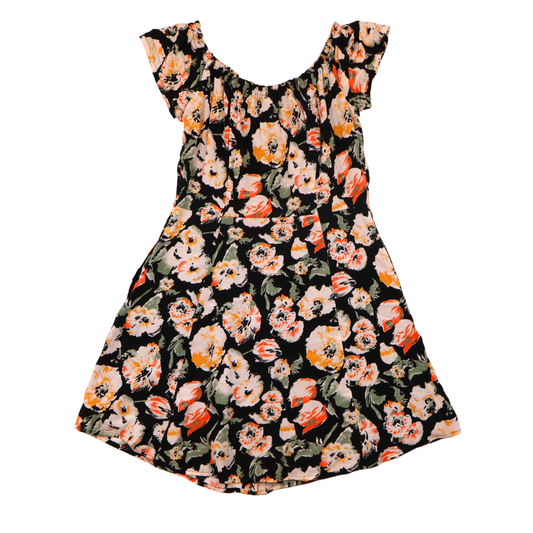 Free People Floral Button Front Dress – Black Multi | Size 4