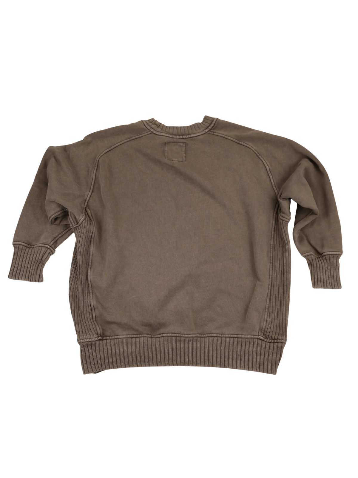 Aerie Washed Olive Oversized Sweatshirt Ribbed Pullover XS