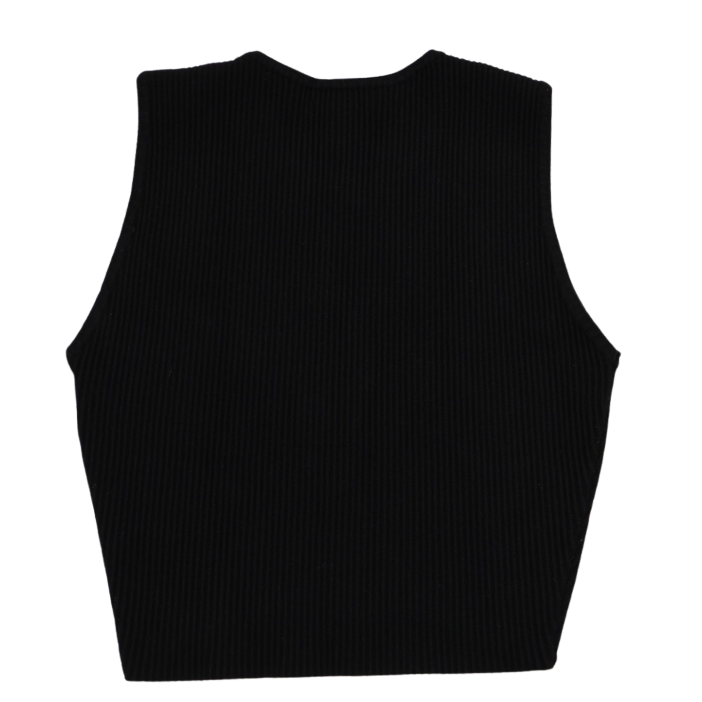 House of Harlow 1960 Ribbed Knit Cropped Tank Top – Black – Women’s Size S