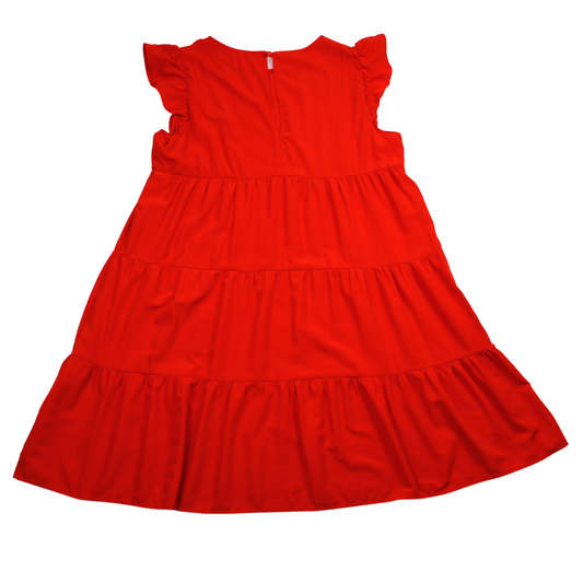 Kirundo Red Tiered Ruffle Dress – Size Large – Flowy Casual Summer Dress