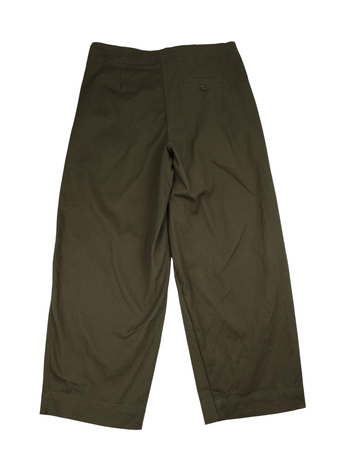 Halogen Green Pleated Barrel Leg Trousers Size Small